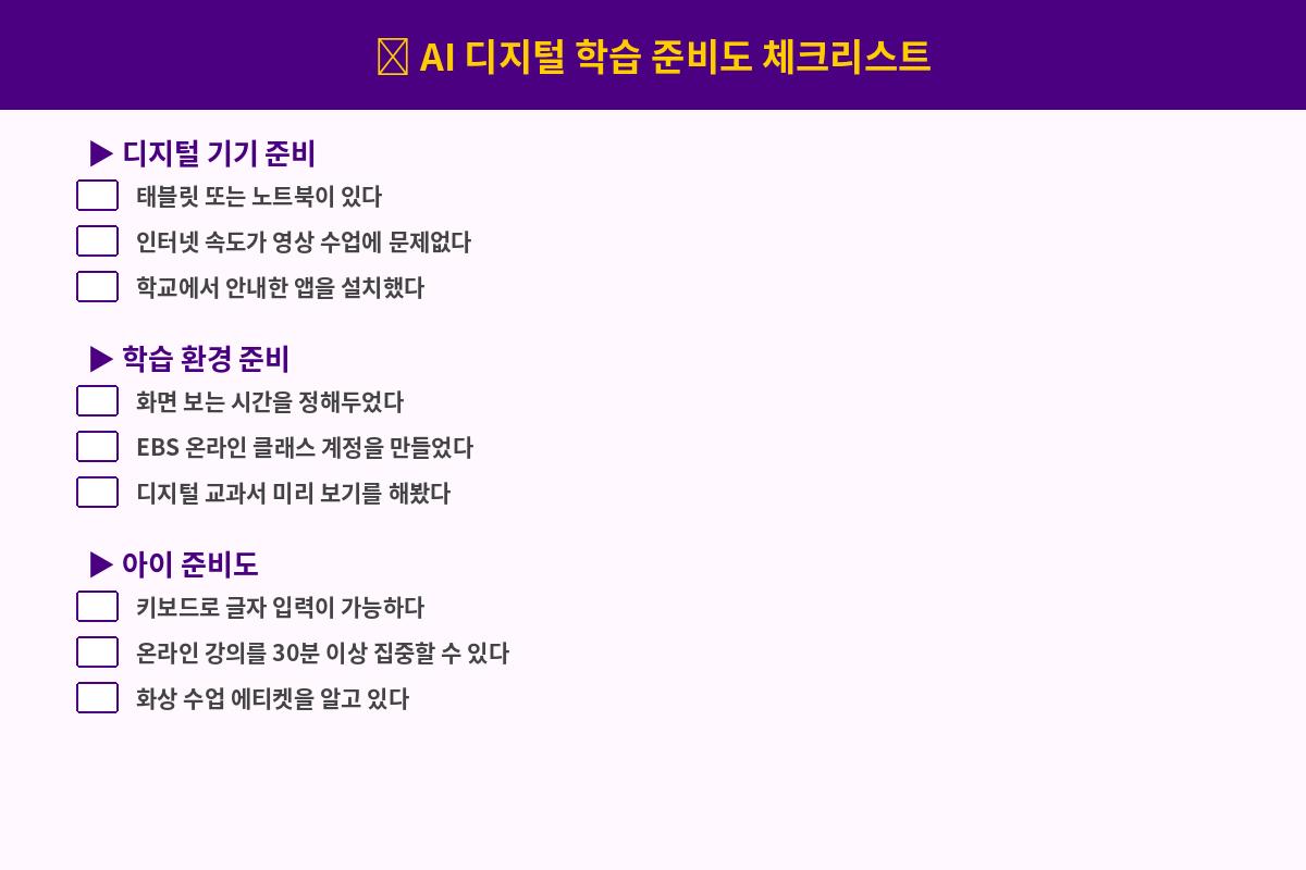 AI 디지털 학습 준비도 체크리스트